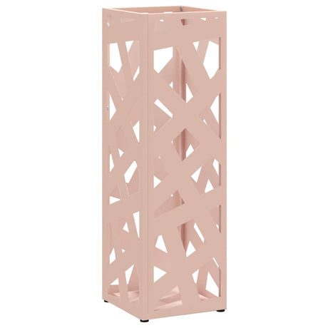 Vidaxl paraplu standaard met opslag roze 15,5 x 15,5 x 49 cm metaal