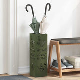Vidaxl paraplu standaard olijfgroen 15,5 x 15,5 x 49 cm metaal