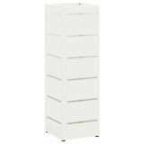 Vidaxl paraplu standaard met opslag wit 15,5 x 15,5 x 49 cm staal