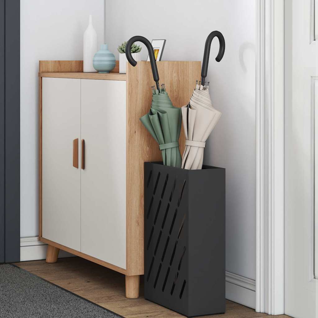 Vidaxl paraplu standaard zwart 28 x 12 x 41 cm staal