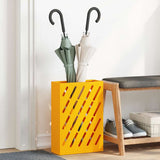 Vidaxl paraplu standaard mosterdgeel 28 x 12 x 41 cm staal
