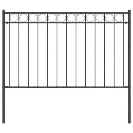 Vidaxl hecelement grijs 170 x 150 cm staal