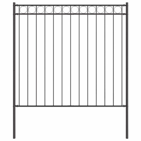 Vidaxl hecelement grijs 170 x 200 cm staal