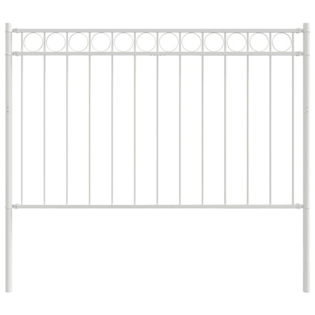 Vidaxl hecelement wit 170 x 150 cm staal