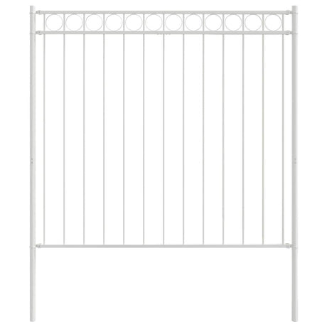 Vidaxl hecelement wit 170 x 200 cm staal