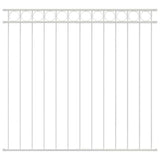 Vidaxl hecelement wit 170 x 150 cm staal