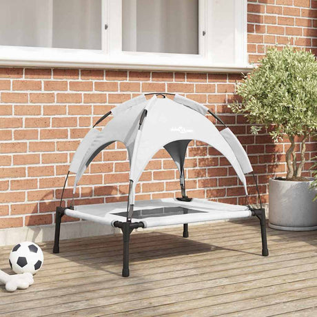 Vidaxl hondenbed zilvergrijs 76 x 62 x 70,5 cm staal