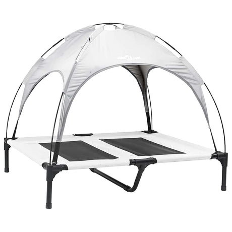 Vidaxl hondenbed zilvergrijs 92 x 77 x 82,5 cm staal