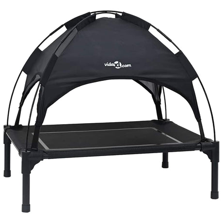 Vidaxl hondenbed zwart 71 x 64 x 71 cm staal