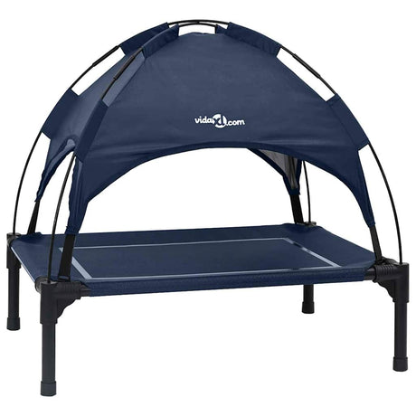 Vidaxl hondenbed marineblauw 63 x 49,5 x 60 cm staal