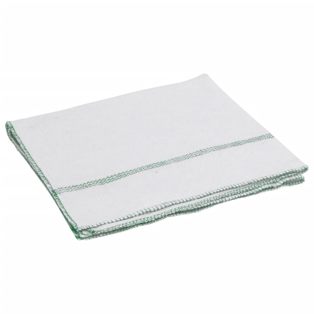 VIDAXL Cleaning panni 10 Sted 50x60 cm bianco e verde