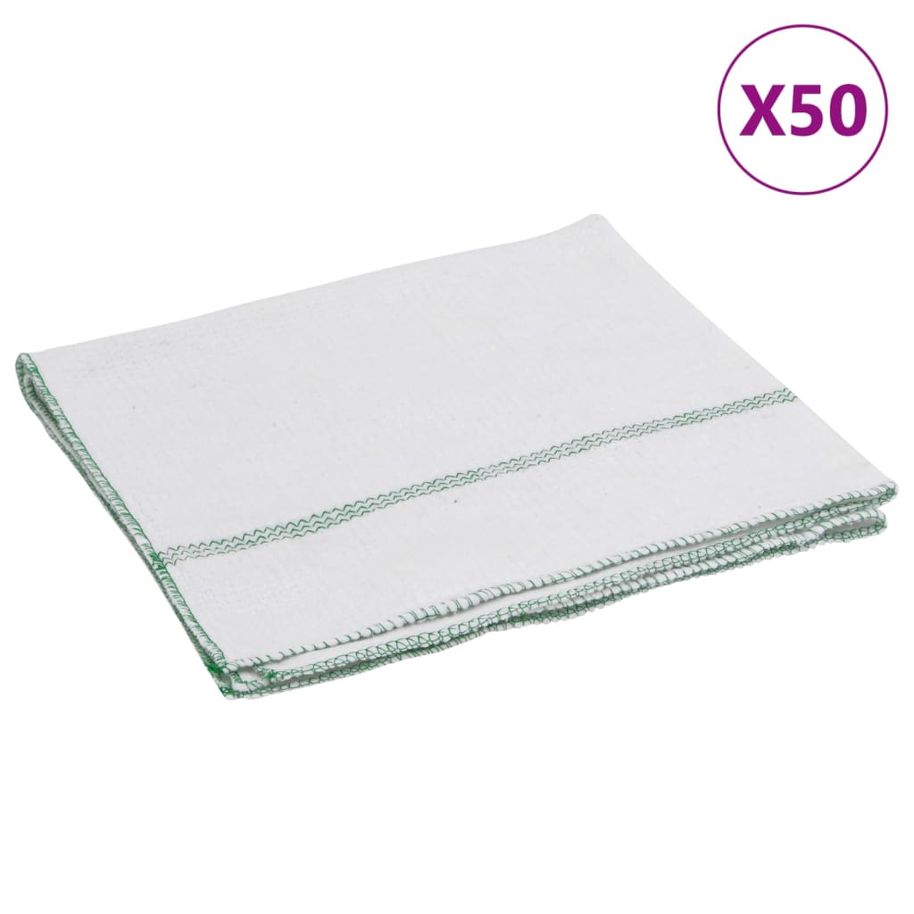 VidaXL cleaning cloths 50 sted 50x60 cm white and green