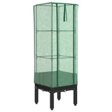 Vidaxx Pflanzkübel erhöht mit Gewächshausabdeckung 40x40x140 cm Rattanoptik