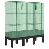 Vidaxx Pflanzkübel erhöht mit Gewächshausabdeckung 120x40x140 cm Rattanoptik