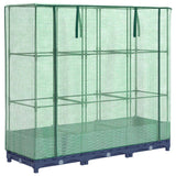 Vidaxx Pflanzkübel erhöht mit Gewächshausabdeckung 120x40x123 cm Rattanoptik
