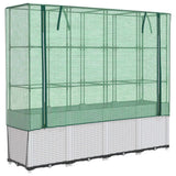 VidaXL Pflanzkübel erhöht mit Gewächshausabdeckung 160x40x153 cm Rattanoptik
