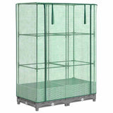 Vidaxx Pflanzkübel erhöht mit Gewächshausabdeckung 80x40x123 cm Rattanoptik