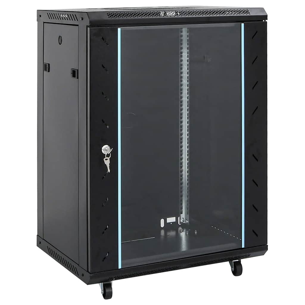 Vidaxxl Netzwerkschrank 15u 19 IP20 53x40x80 cm schwarz