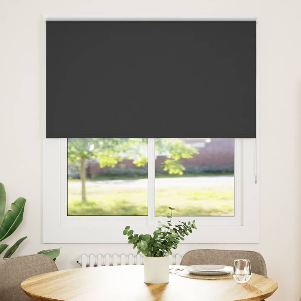Vidaxl rolgordijn verduisterend 125x175 cm stofbreedte 121,6 cm zwart