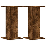 VidaXL Pflanzenständer 2 Stück 30x30x60 cm verarbeitetes Holz geräucherte Eiche