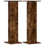 VidaXL Pflanzenständer 2 Stück 30x30x95 cm verarbeitetes Holz geräucherte Eiche