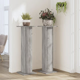 Vidaxx Pflanzenständer 2 Stk. 30x30x95 cm Holzwerkstoff Sonoma grau