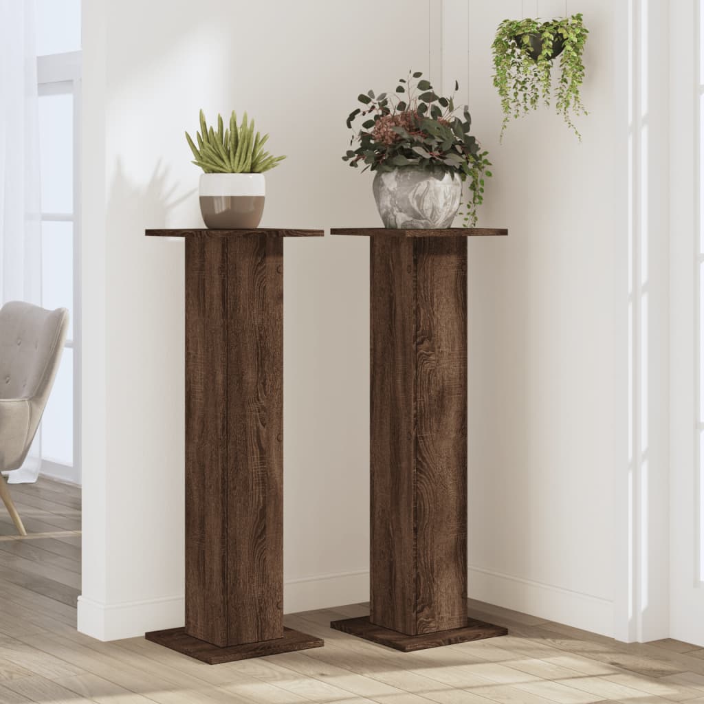 VidaXL Plant Standards 2 pcs 30x30x95 cm processed wood brown oak