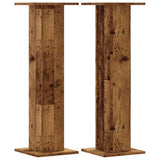Vidaxxl Pflanzenständer 2 Stück 30x30x95 cm behandeltes Holz, altholzfarben