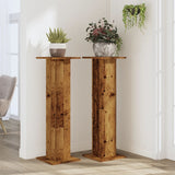 Vidaxxl Pflanzenständer 2 Stück 30x30x95 cm behandeltes Holz, altholzfarben