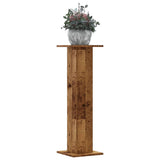 Vidaxxl Pflanzenständer 2 Stück 30x30x95 cm behandeltes Holz, altholzfarben