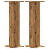 VidaXL Pflanzenständer 2 Stück 30x30x95 cm Holz handgefertigte Eiche