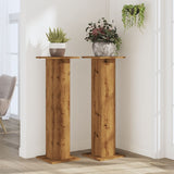 VidaXL Pflanzenständer 2 Stück 30x30x95 cm Holz handgefertigte Eiche