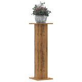 VidaXL Pflanzenständer 2 Stück 30x30x95 cm Holz handgefertigte Eiche