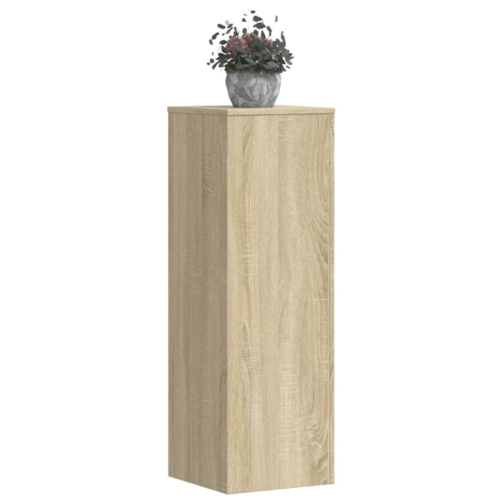 VidaXL Plantenstandaards 2 st 33x33x100 cm bewerkt hout sonoma eiken