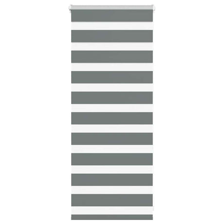 VidaXL Zebra-Rollo 55x100 cm Stoffbreite 50,9 cm Dunkelgrau
