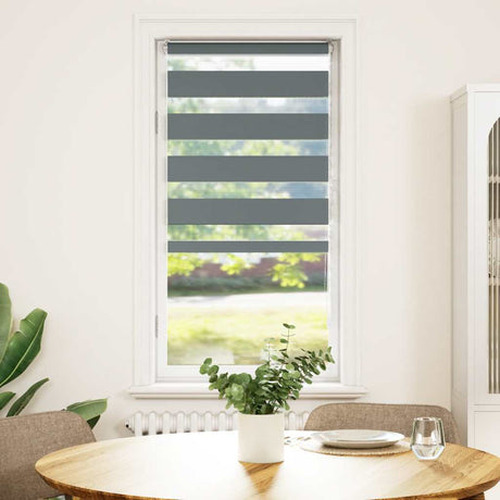 VidaXL Zebra-Rollo 60x100 cm Stoffbreite Dunkelgrau 55,9 cm