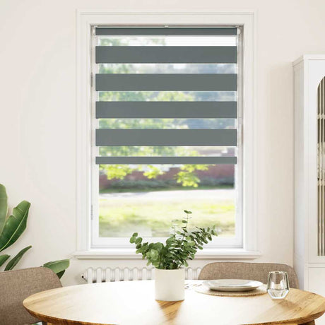 VidaXL Zebra-Rollo 80x100 cm Stoffbreite 75,9 cm Dunkelgrau