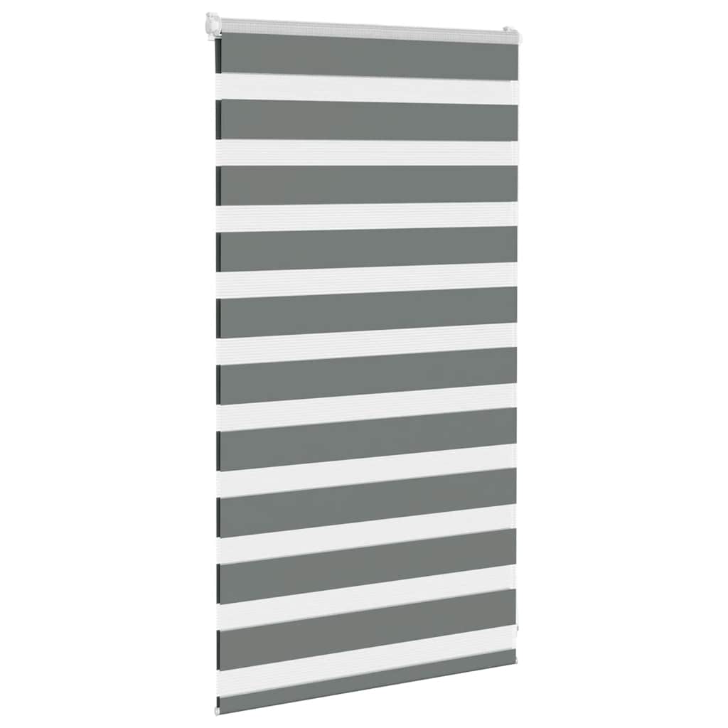 VidaXL Zebra-Rollo 80x100 cm Stoffbreite 75,9 cm Dunkelgrau