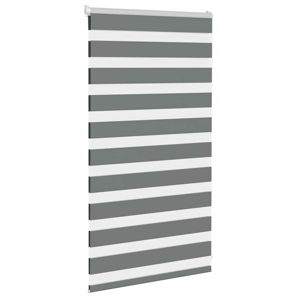 Vidaxl Zebra Roller Blind 85x100 cm Szerokość tkaniny 80,9 cm ciemnoszary