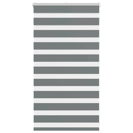 VidaXL Zebra-Rollo 90x100 cm Stoffbreite 85,9 cm Dunkelgrau