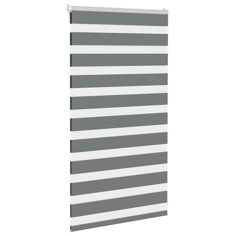 VidaXL Zebra-Rollo 90x100 cm Stoffbreite 85,9 cm Dunkelgrau