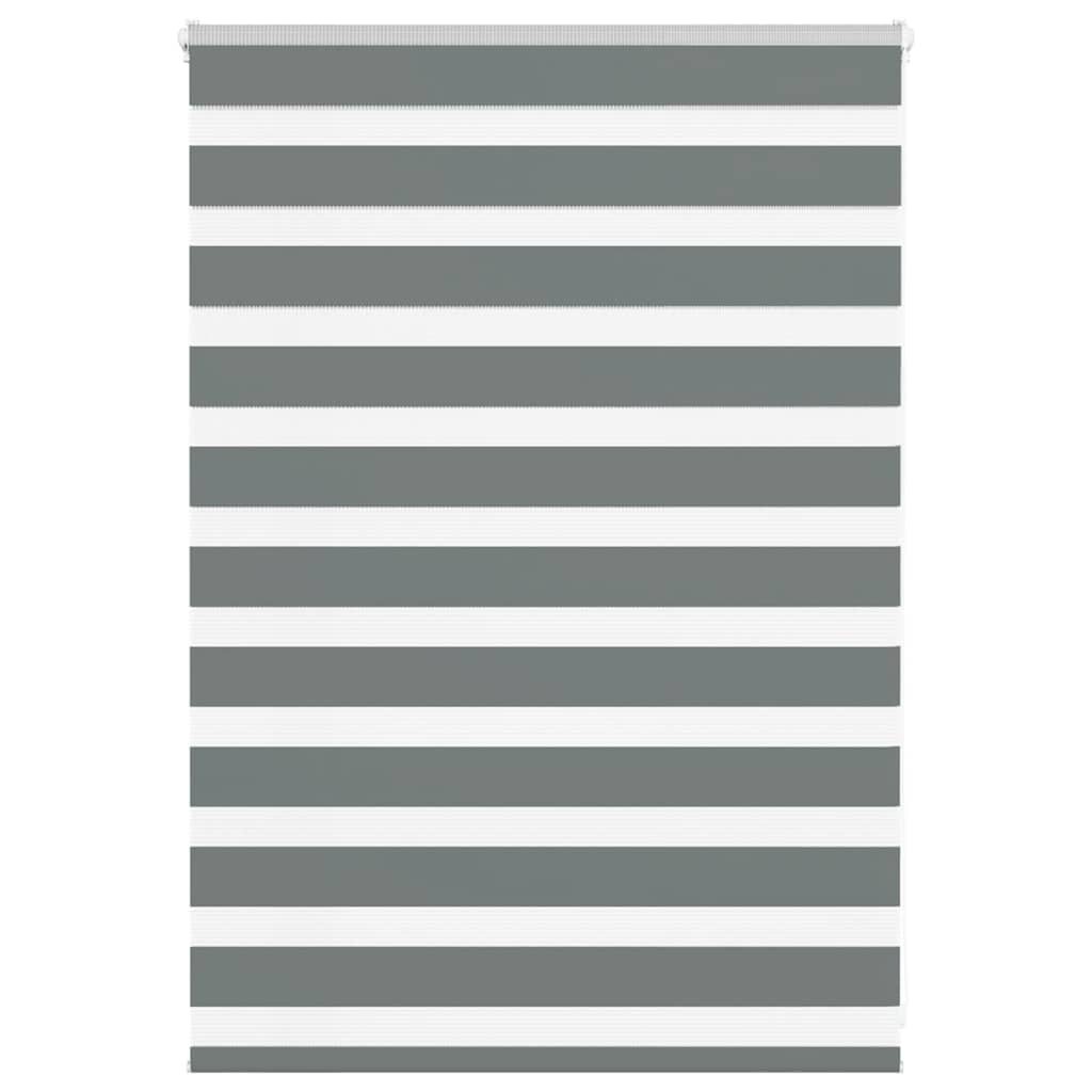 VidaXL Zebra-Rollo 95x100 cm Stoffbreite 90,9 cm Dunkelgrau