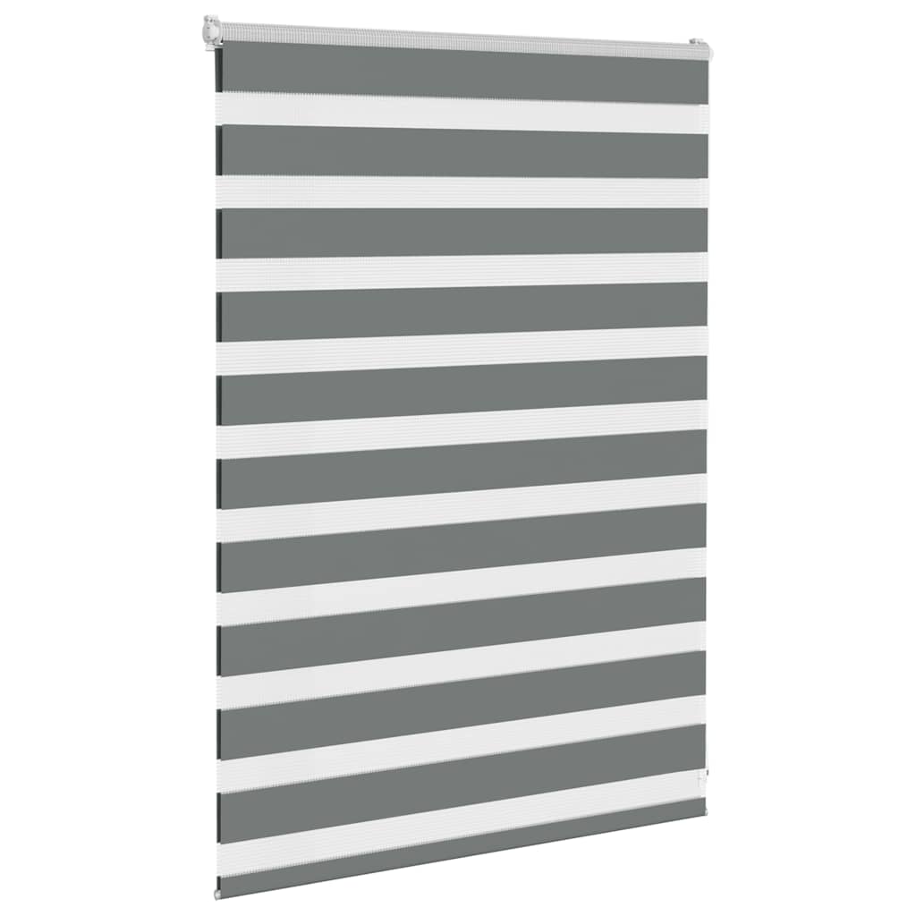 Vidaxl Zebra Roller Blind 95x100 cm Stof bredde 90,9 cm mørkegrå