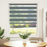 VidaXL Zebra-Rollo 100x100 cm Stoffbreite 95,9 cm Dunkelgrau