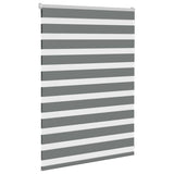 Vidaxl Zebra Roller Blind 110x100 CM Fabric Ancho de 105.9 cm de color gris oscuro