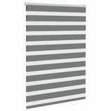 Vidaxl zebra rullo cieco 115x100 cm larghezza del tessuto 110,9 cm grigio scuro