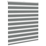 Vidaxl zebra rullo cieco 125x100 cm Larghezza tessuto 120,9 cm grigio scuro