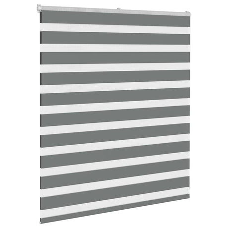 VidaXL Zebra-Rollo 130x100 cm Stoffbreite 125,9 cm Dunkelgrau