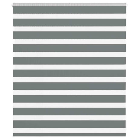 VidaXL Zebra-Rollo 135x100 cm Stoffbreite 130,9 cm Dunkelgrau
