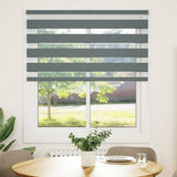 VidaXL Zebra-Rollo 135x100 cm Stoffbreite 130,9 cm Dunkelgrau
